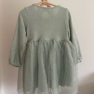 Elegant Tutu Green Kids Dress